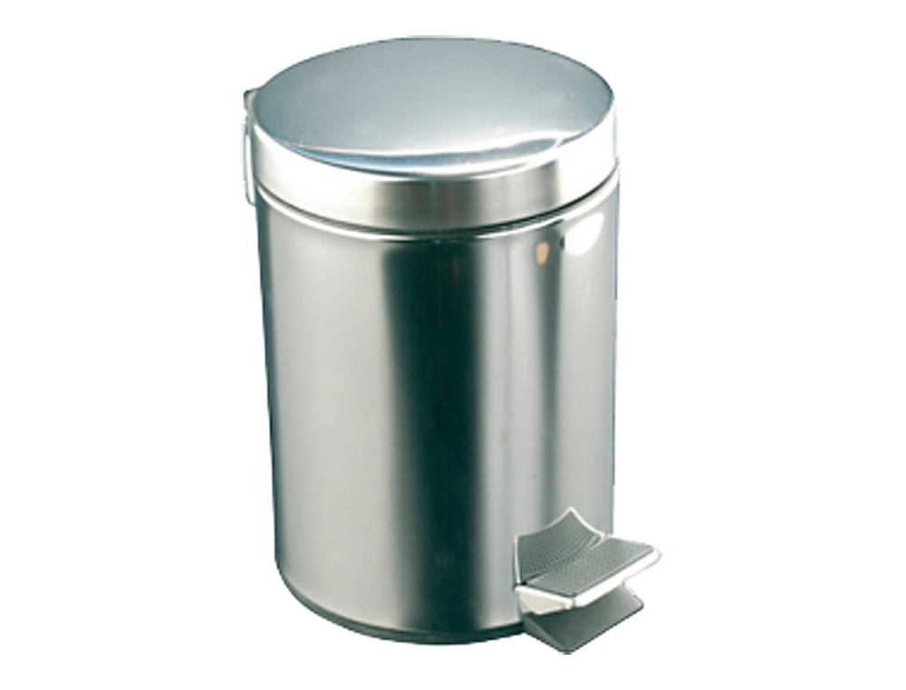 BLANCA - Papelera con pedal acero inoxidable brillo 20 l 435x295x350 mm (Ref. PP006AIBI (DJP72020))