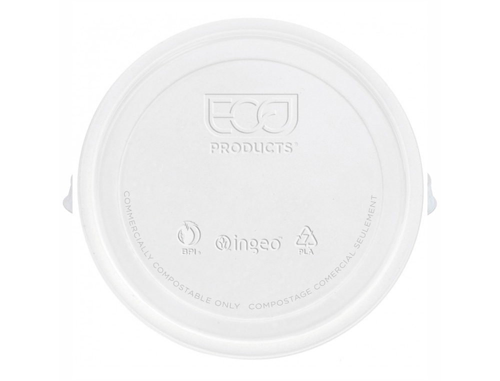 BLANCA - Tapa de plastico biodegradable para vaso de 195/220 cc paquete de 100 unidades (Ref. 102845)