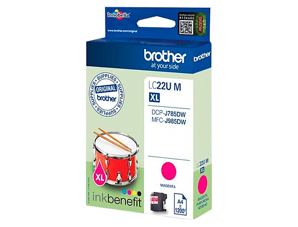 BROTHER - Ink-jet lc22umbp xl dcp-j785dw / dcp-j785dwxl / mfc-j985dw / mfc-j985dw magenta 1.200 pag (Ref. LC22UMBP)