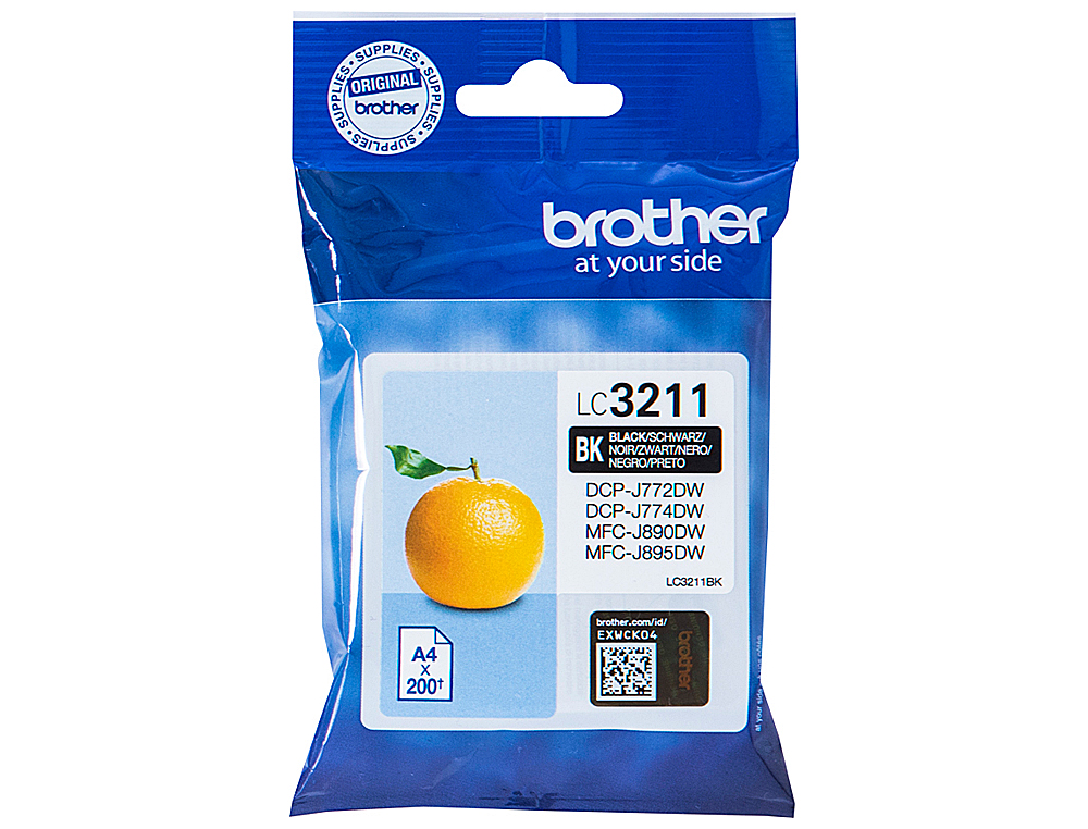 BROTHER - Ink-jet lc3211bk dcp-j572 / dcp-j772 / dcp-j774 / mfc-j890 / mfc-j895 negro 200 pag (Ref. LC3211BK)