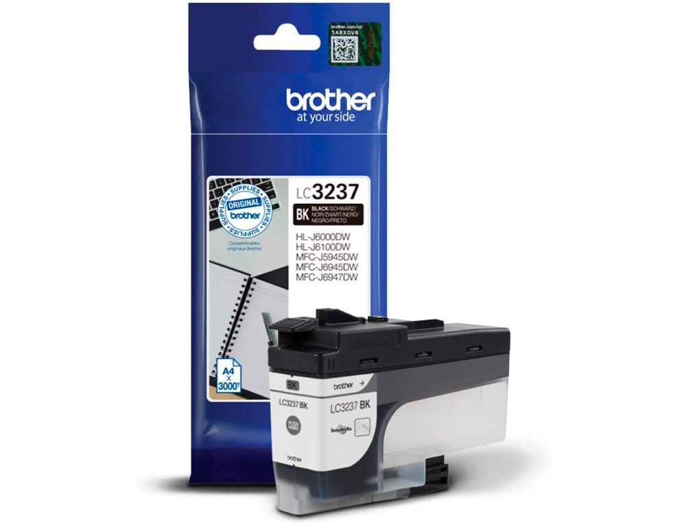 BROTHER - Ink-jet lc3237 hl-j6000dw / hl-j6100dw / mfc-j5945dw / mfc-j6945dw / mfc-j6947dw 3000 pag negro (Ref. LC3237BK)