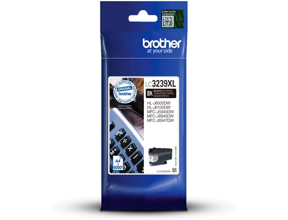BROTHER - Ink-jet lc3239xlbk mfc-j6945dw / mfc-j5945dw / hl-j6000dw negro 6000 paginas (Ref. LC3239XLBK)
