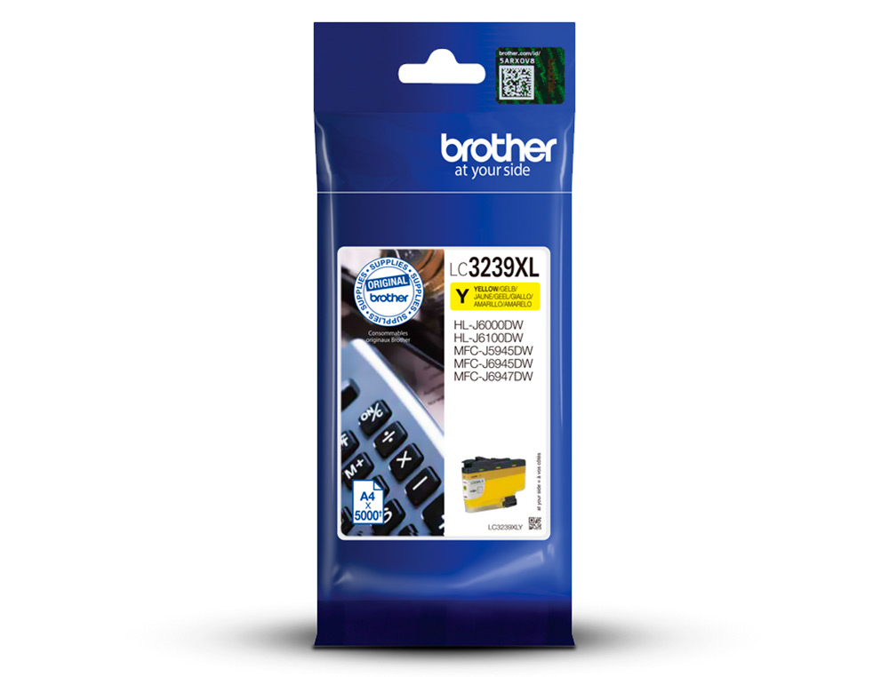 BROTHER - Ink-jet lc3239xly mfc-j6945dw / mfc-j5945dw / hl-j6000dw amarillo 5000 paginas (Ref. LC3239XLY)