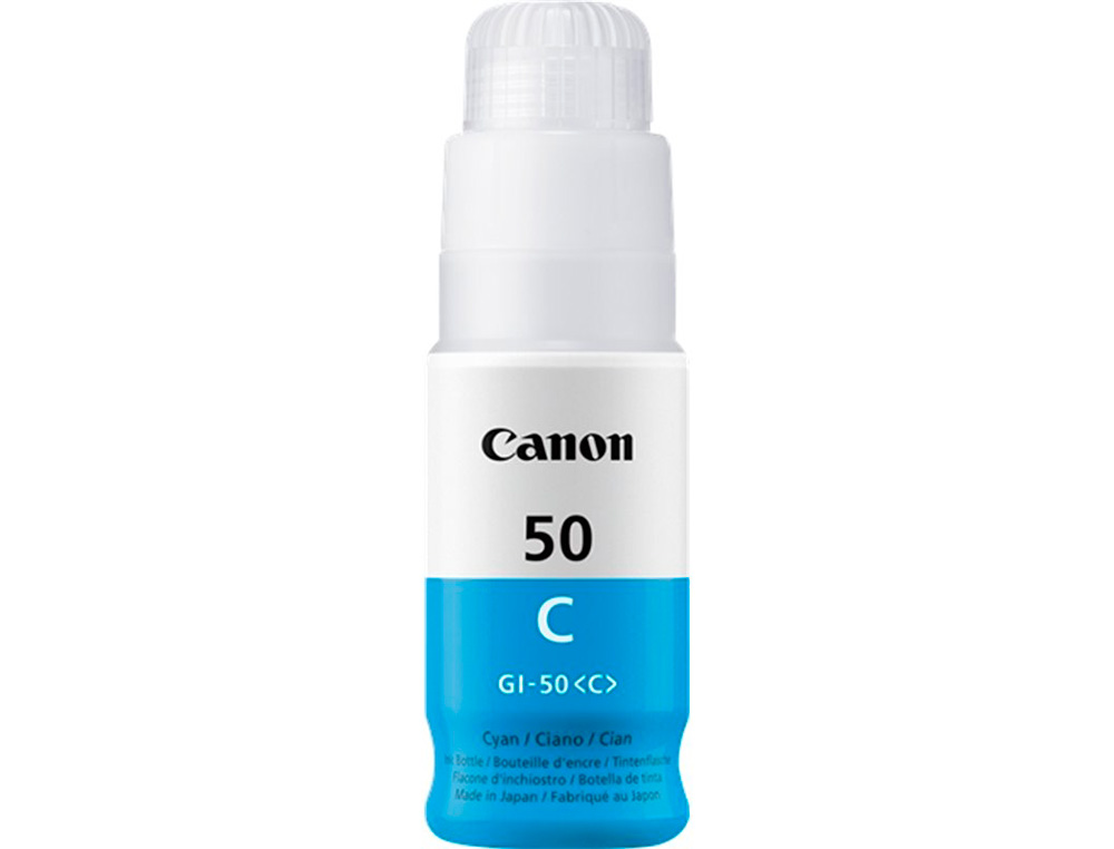 CANON - Tinta gi-50c para pixma g5050/g6050/g7050/gm2050/ gm4050 cian 7700 paginas (Ref. 3403C001)