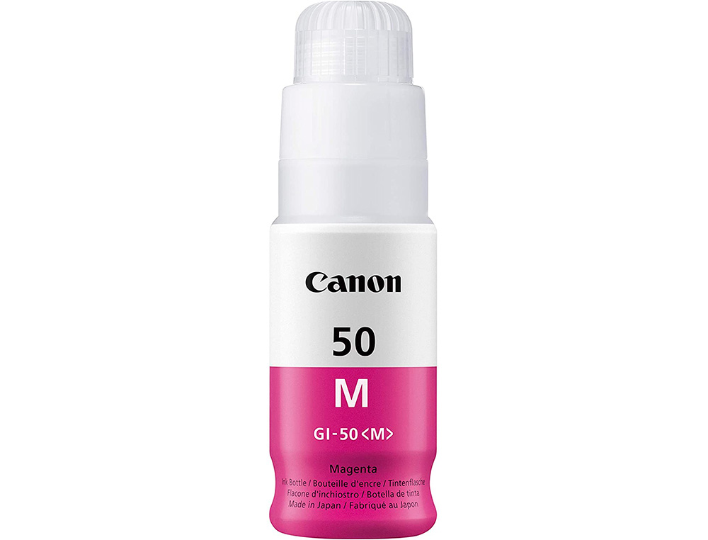 CANON - Tinta gi-50m para pixma g5050/g6050/g7050/gm2050/ gm4051 magenta 7700 paginas (Ref. 3404C001)