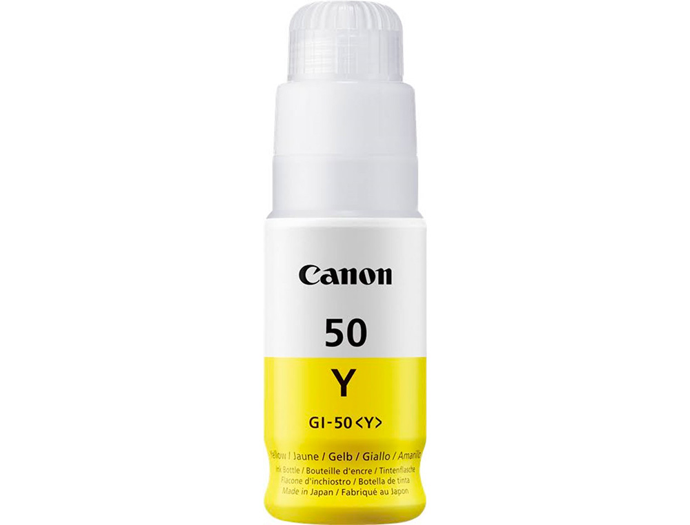 CANON - Tinta gi-50y para pixma g5050/g6050/g7050/gm2050/ gm4052 amarillo 7700 paginas (Ref. 3405C001)