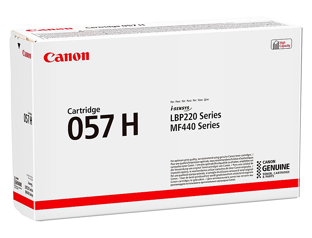 CANON - Toner 057h i-sensys lbp223dw/226dw/228d/mf443dw/ 445dw/446w negro 10000 paginas (Ref. 3010C002)