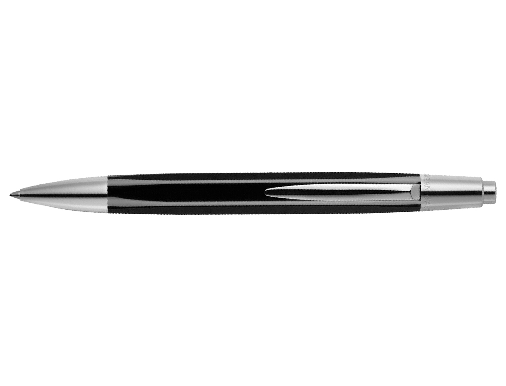 CARAN D' ACHE - Boligrafo caran d'ache alchemix cuerpo laca negra adornos cromados brillante con estuche punta media (Ref. 4882-009)