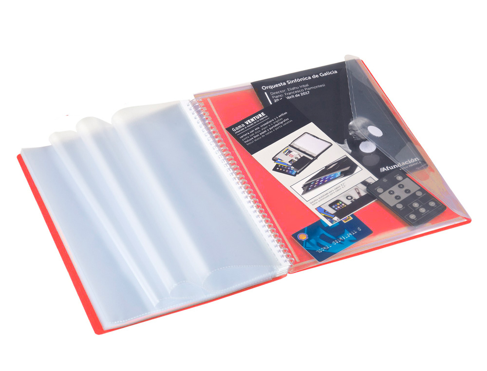 CARCHIVO - Carpeta archivex polipropileno canguro escaparate con espiral 40 fundas cierre gomasdin a4 (Ref. 53044053)