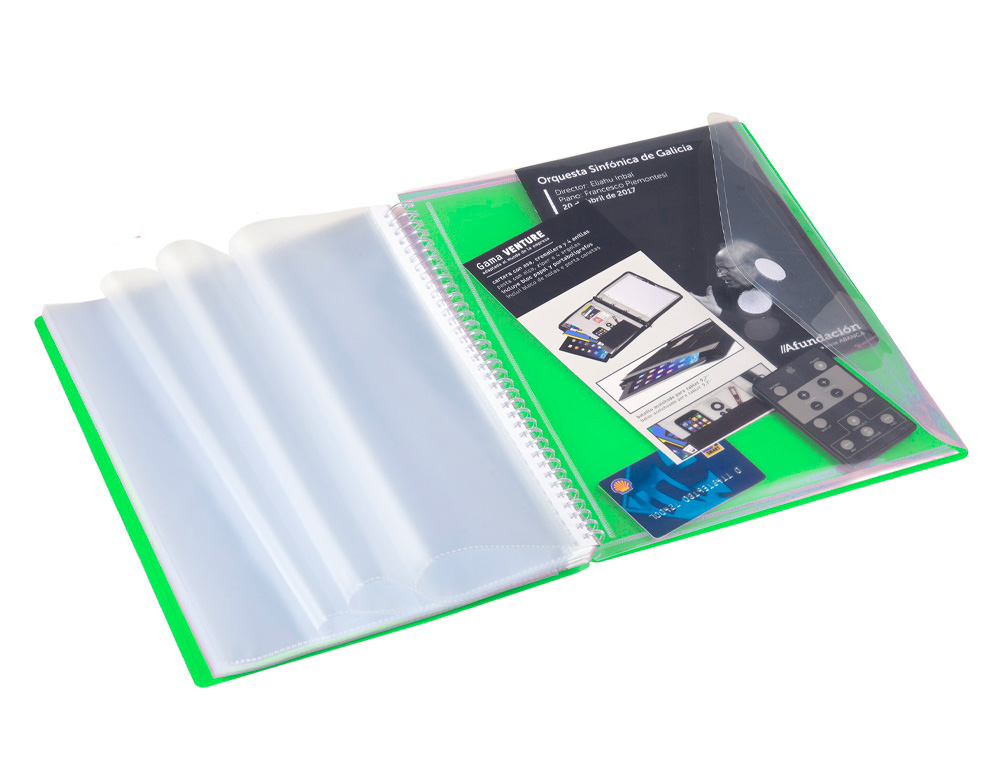 CARCHIVO - Carpeta archivex polipropileno canguro escaparate con espiral 40 fundas cierre gomas din a4 (Ref. 53044054)