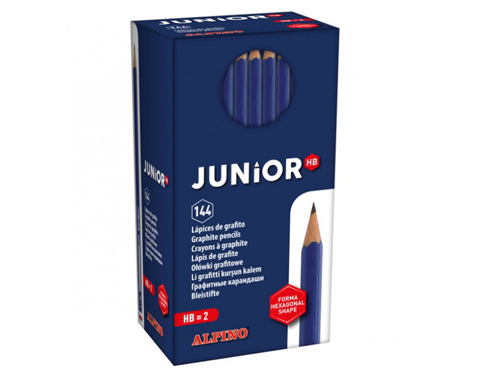 ALPINO - Lapices de grafito masats junior caja de 144 unidades (Ref. JU000014)