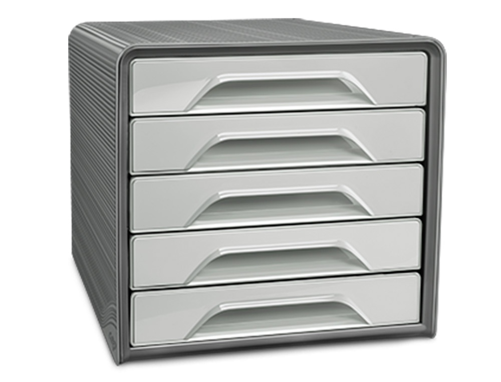 CEP - Fichero cajones de sobremesa smoove 5 cajones color gris 288x360x270 mm (Ref. 1071116361)