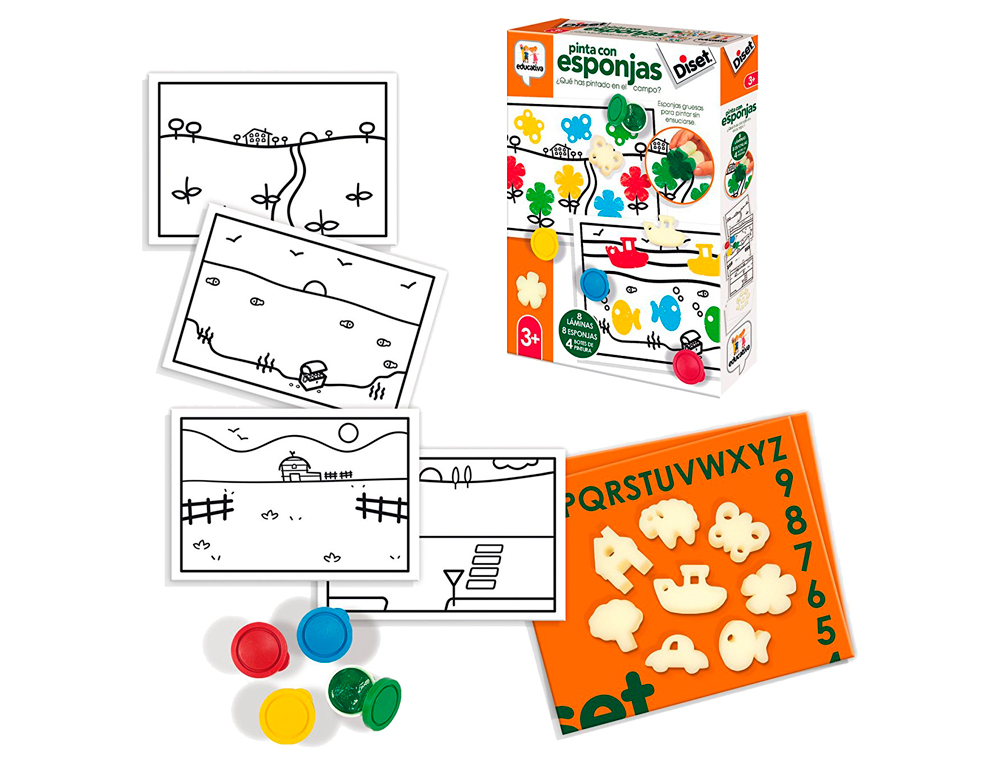 DISET - Juego didactico pinta con esponjas (Ref. 68959)