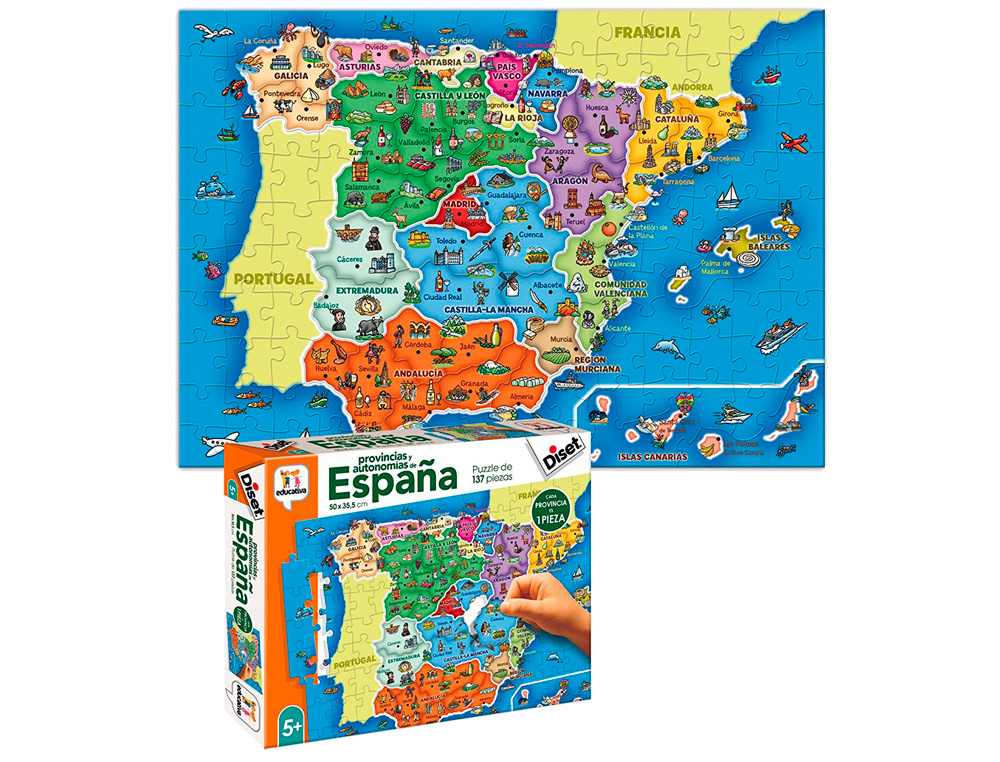 DISET - Juego didactico provincias de españa (Ref. 68942)