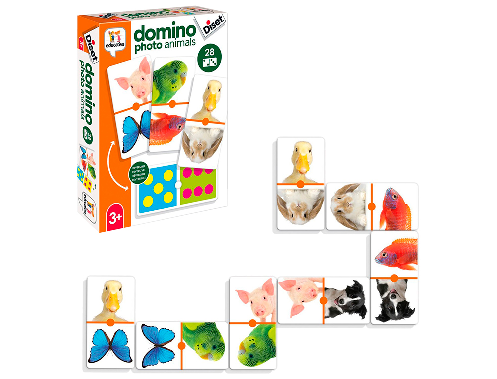 DISET - Juego educativo domino photo animals (Ref. 68968)