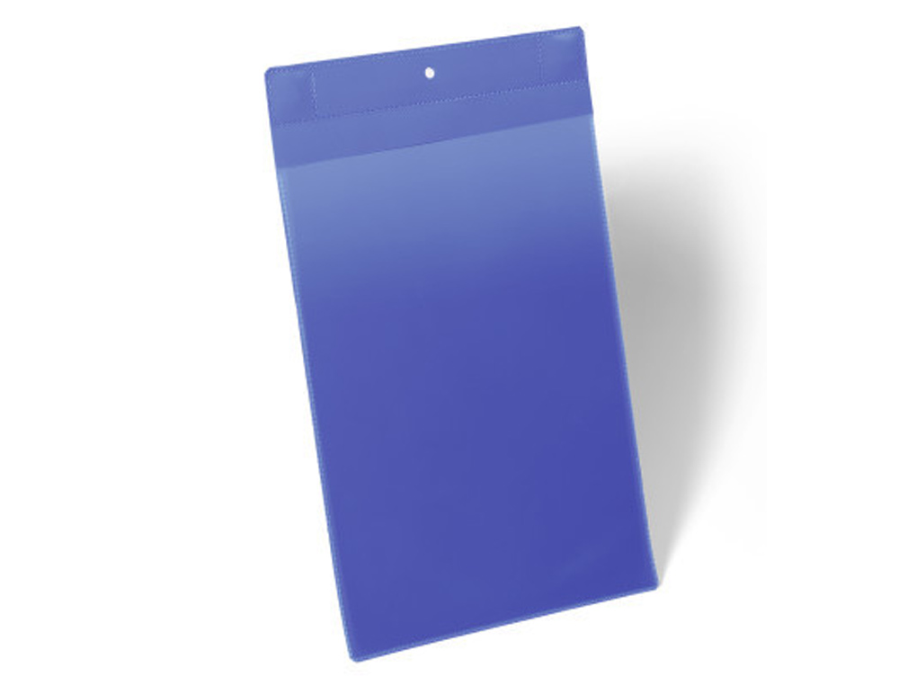 DURABLE - Funda magnetica 210x297 mm plastico azul ventana transparente pack de 10 unidades (Ref. 1747-07)