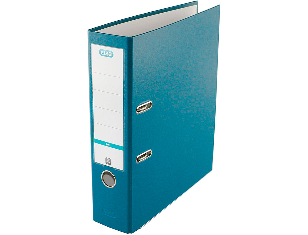 ELBA - Archivador de palanca top carton compacto polipropileno con rado din A4 lomo de 80 mm turquesa (Ref. 100025943)