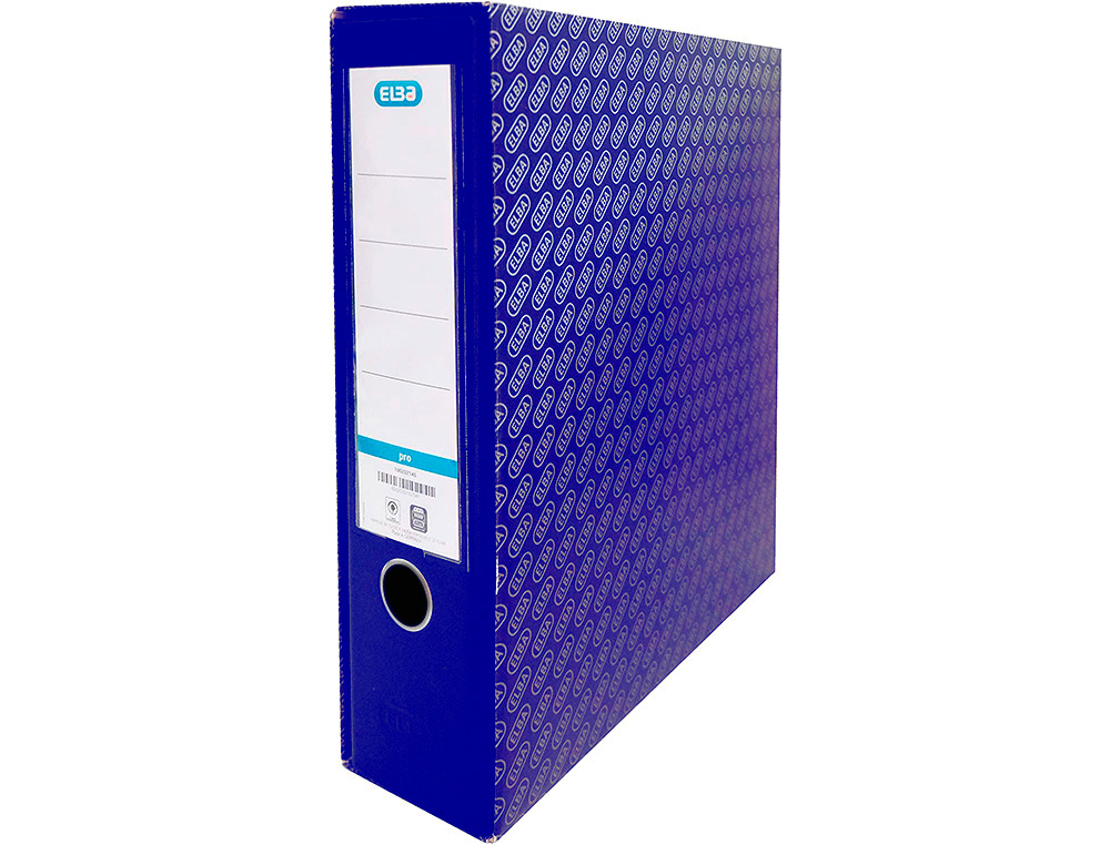 ELBA - Caja archivador de palanca carton forrado din A4 lomo 85 mm azul (Ref. 100580154)