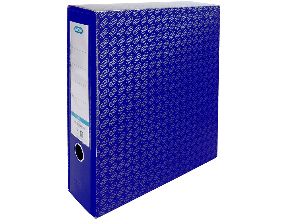 ELBA - Caja archivador de palanca carton forrado din A4 lomo 85 mm azul (Ref. 100580154)