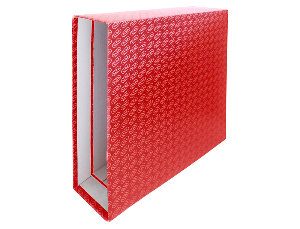 ELBA - Caja archivador de palanca carton forrado din A4 lomo 85 mm rojo (Ref. 100580156)