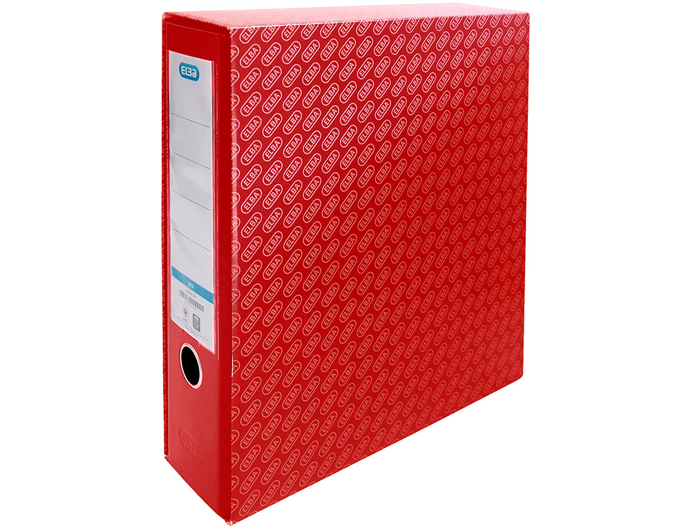 ELBA - Caja archivador de palanca carton forrado din A4 lomo 85 mm rojo (Ref. 100580156)
