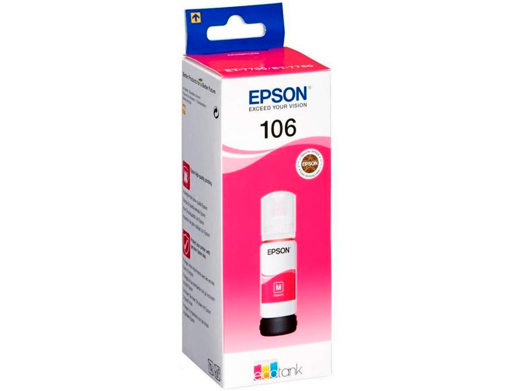 EPSON - Ink-jet 106 ecotank magenta ink bottle et-7700 / et-7750 (Ref. C13T00R340)