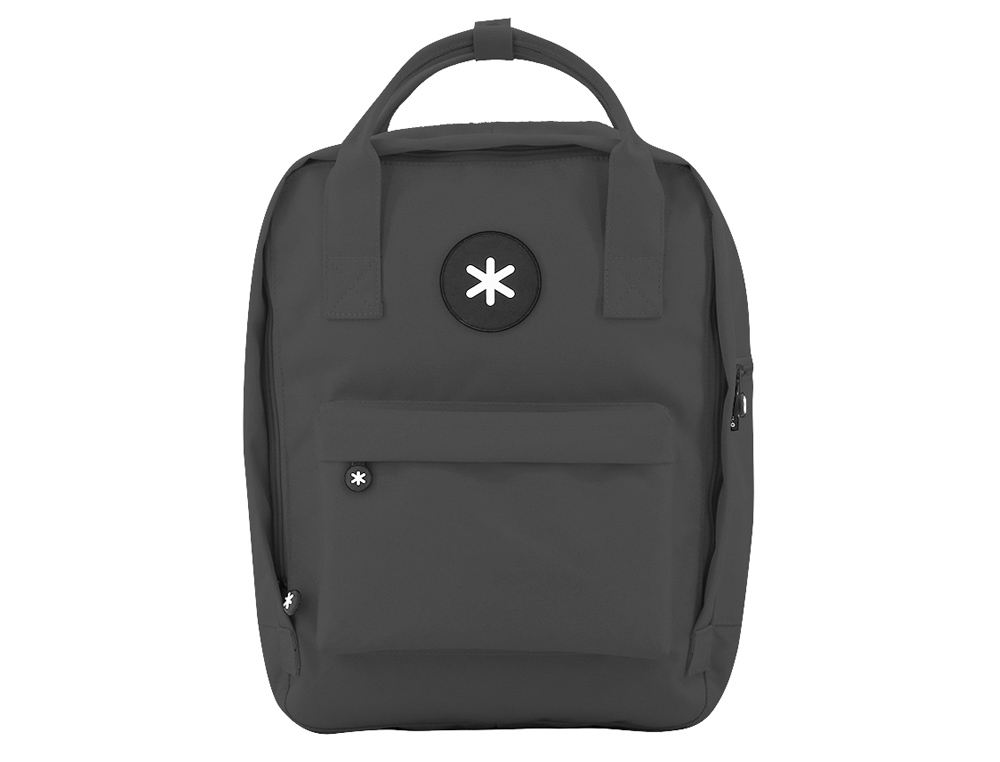 ANTARTIK - Cartera mochila 2 asas y bolsillos exteriores negro 300x115x390 mm (Ref. ME22)