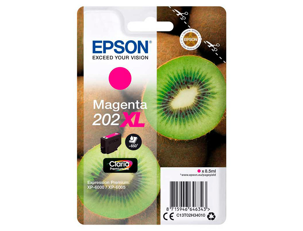 EPSON - Ink-jet 202 xl xp-6000 / xp-6005 / xp-6100 / xp-6105 magenta 650 pag (Ref. C13T02H34010)