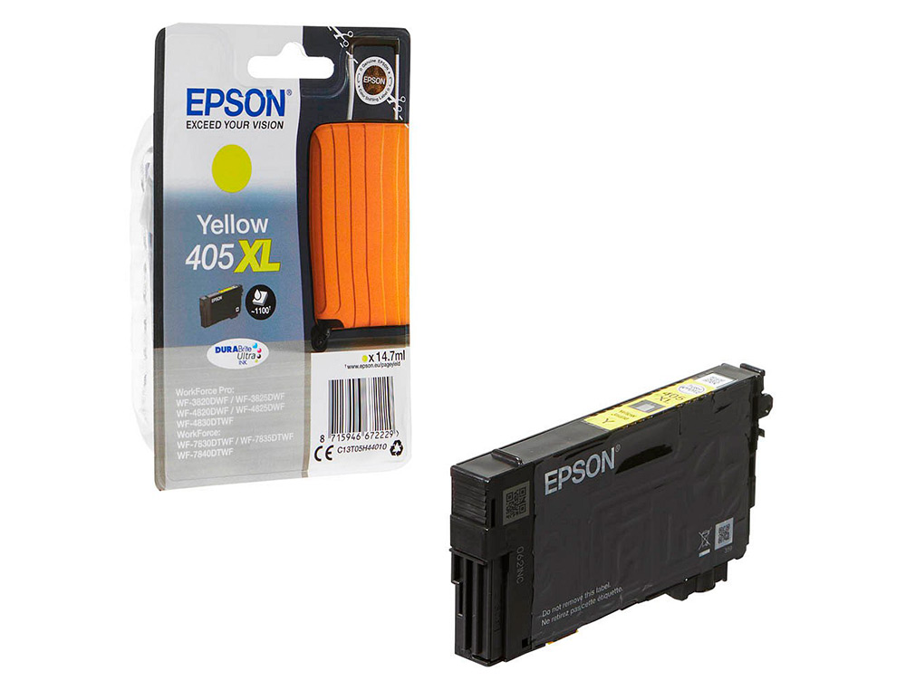 EPSON - Ink-jet 405 xl wf-3820dwf / wf-4820dwf / wf-7830dtwf / wf-7840dtwf alta capacidad amarillo (Ref. C13T05H44010)