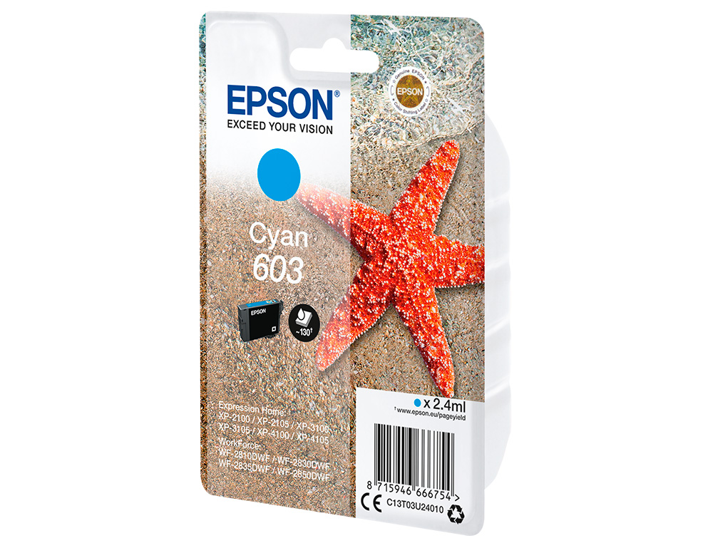 EPSON - Ink-jet cian std estrella de mar 1 603 rf / am single (Ref. C13T03U24020)