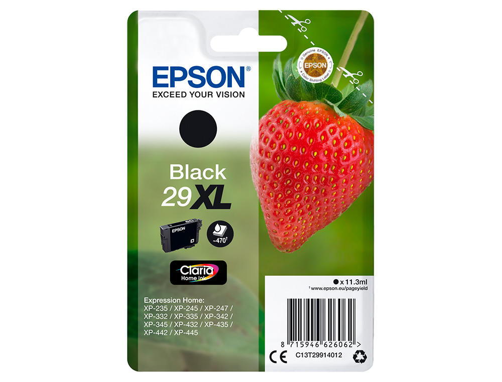 EPSON - Ink-jet expression home xp-235 negro 29xl rf+am (Ref. C13T29914022)