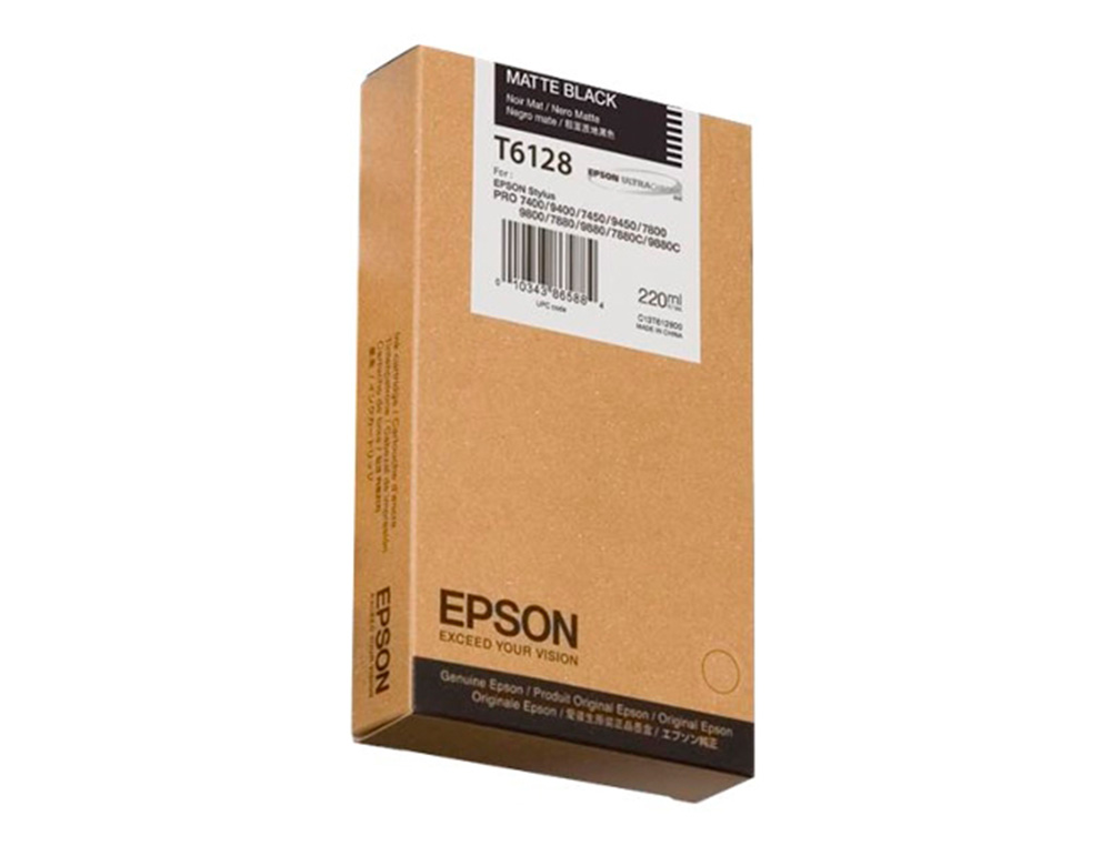 EPSON - Ink-jet gf stylus photo 7450/9450/ 7400/9400/7880/ 9880/7800/9800 negro mate alta capacidad</ (Ref. C13T612800)