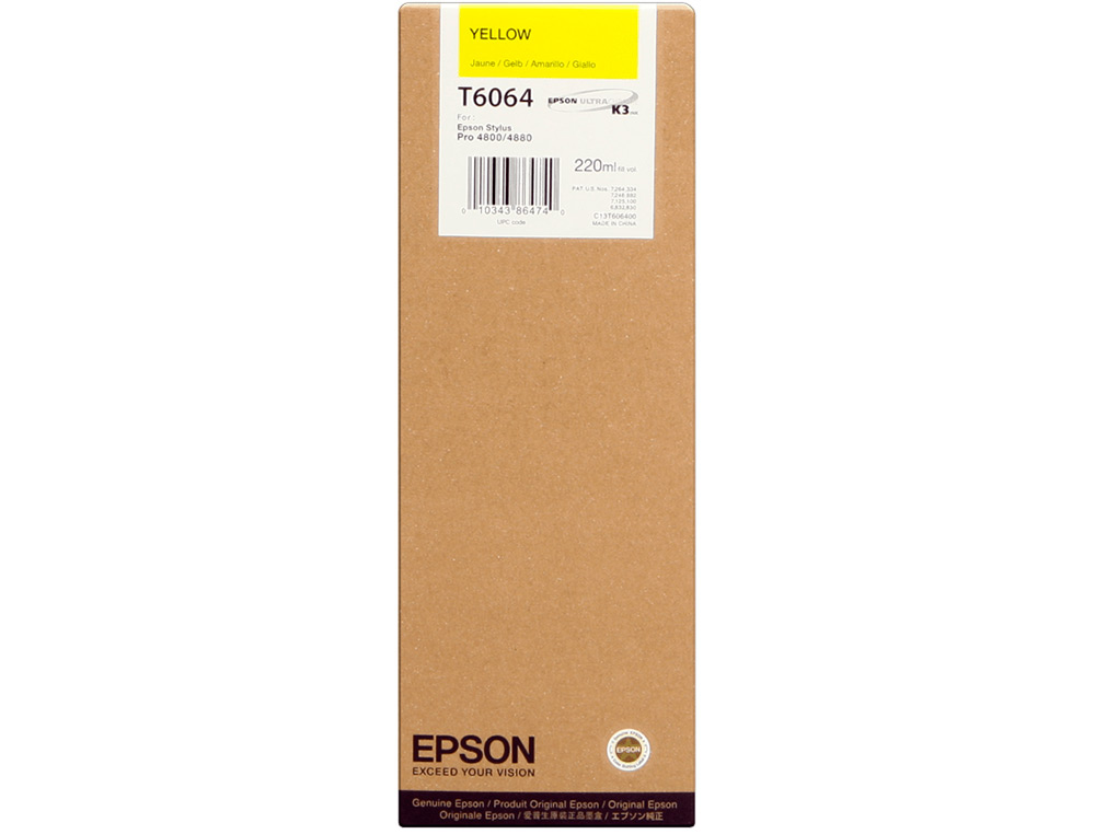 EPSON - Ink-jet gf stylus pro 4880/4800 amarillo (Ref. C13T606400)