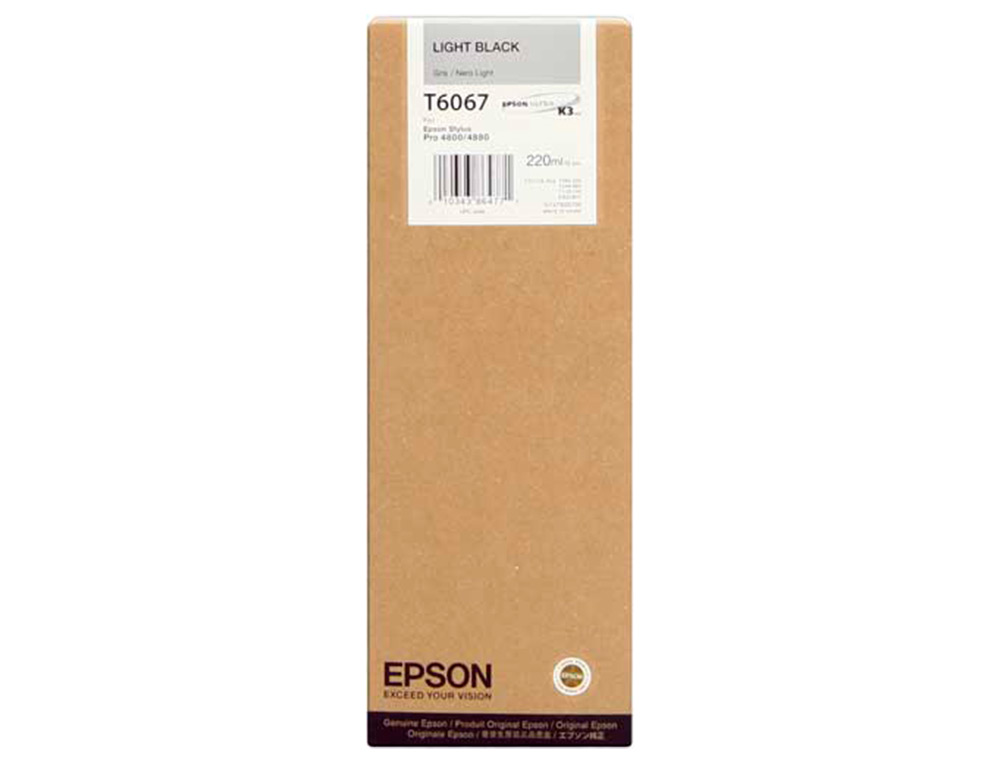 EPSON - Ink-jet gf stylus pro 4880/4800 negro claro (Ref. C13T606700)