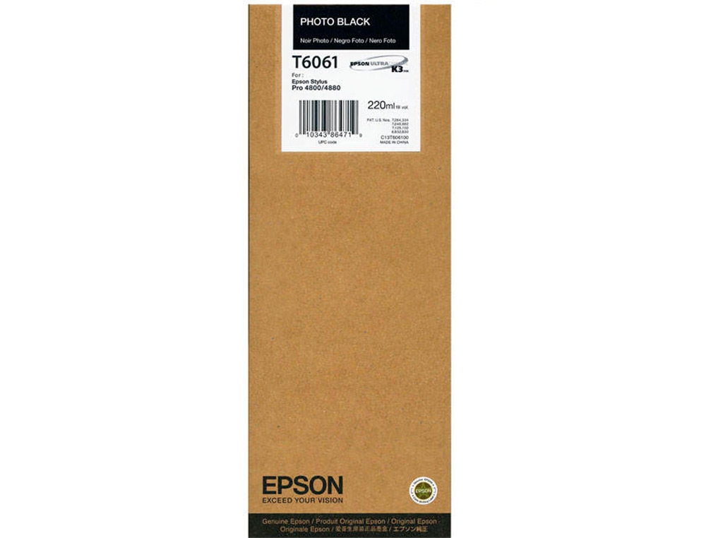 EPSON - Ink-jet gf stylus pro 4880/4800 negro photo (Ref. C13T606100)