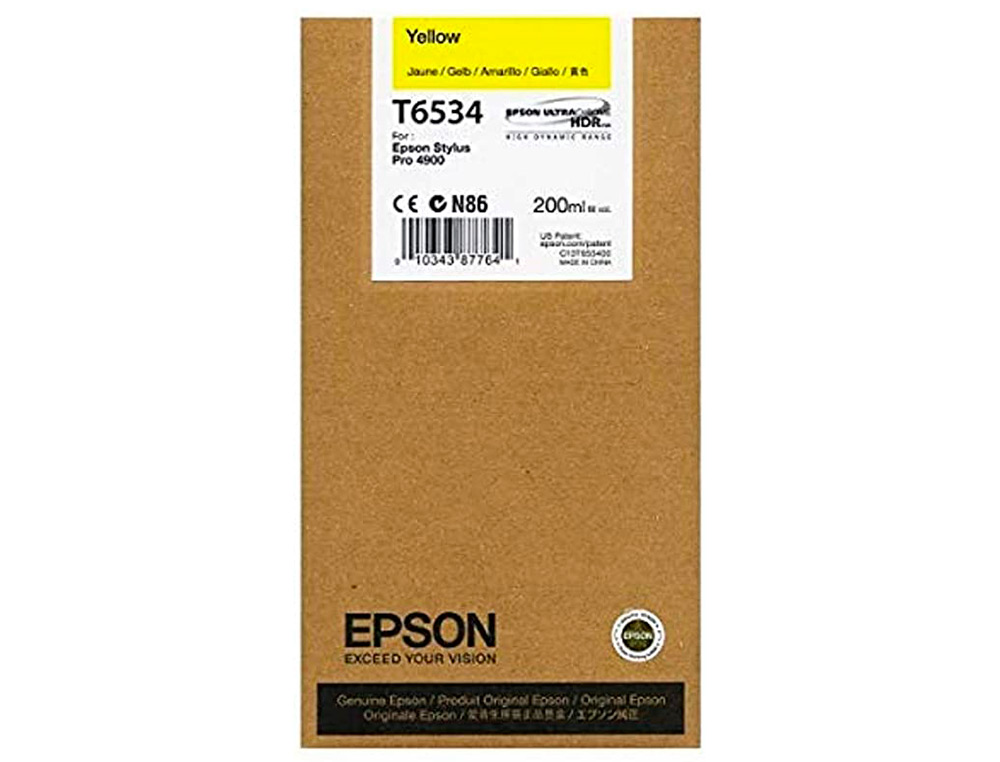 EPSON - Ink-jet gf stylus pro-4900 amarillo (200 ml) (Ref. C13T653400)