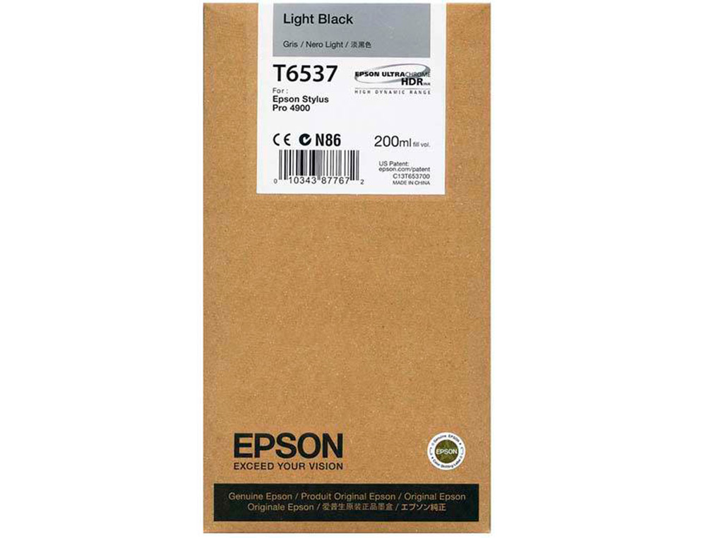 EPSON - Ink-jet gf stylus pro-4900 gris 200 ml (Ref. C13T653700)