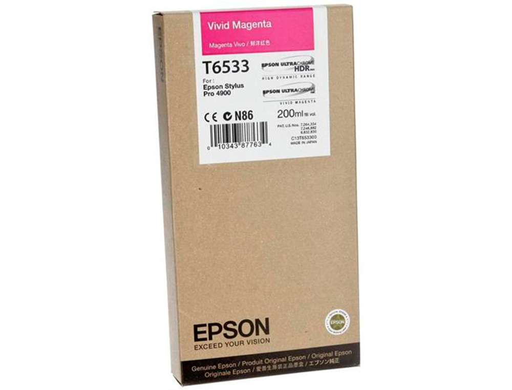 EPSON - Ink-jet gf stylus pro-4900 magenta vivo 200 ml (Ref. C13T653300)