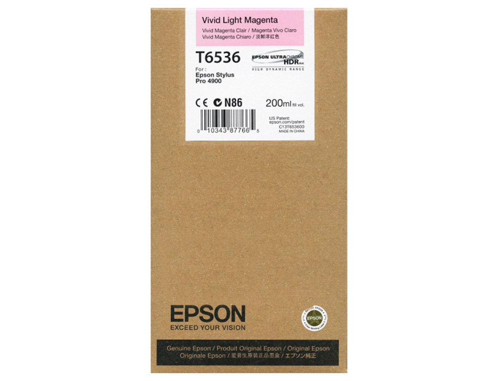 EPSON - Ink-jet gf stylus pro-4900 magenta vivo claro 200 ml (Ref. C13T653600)