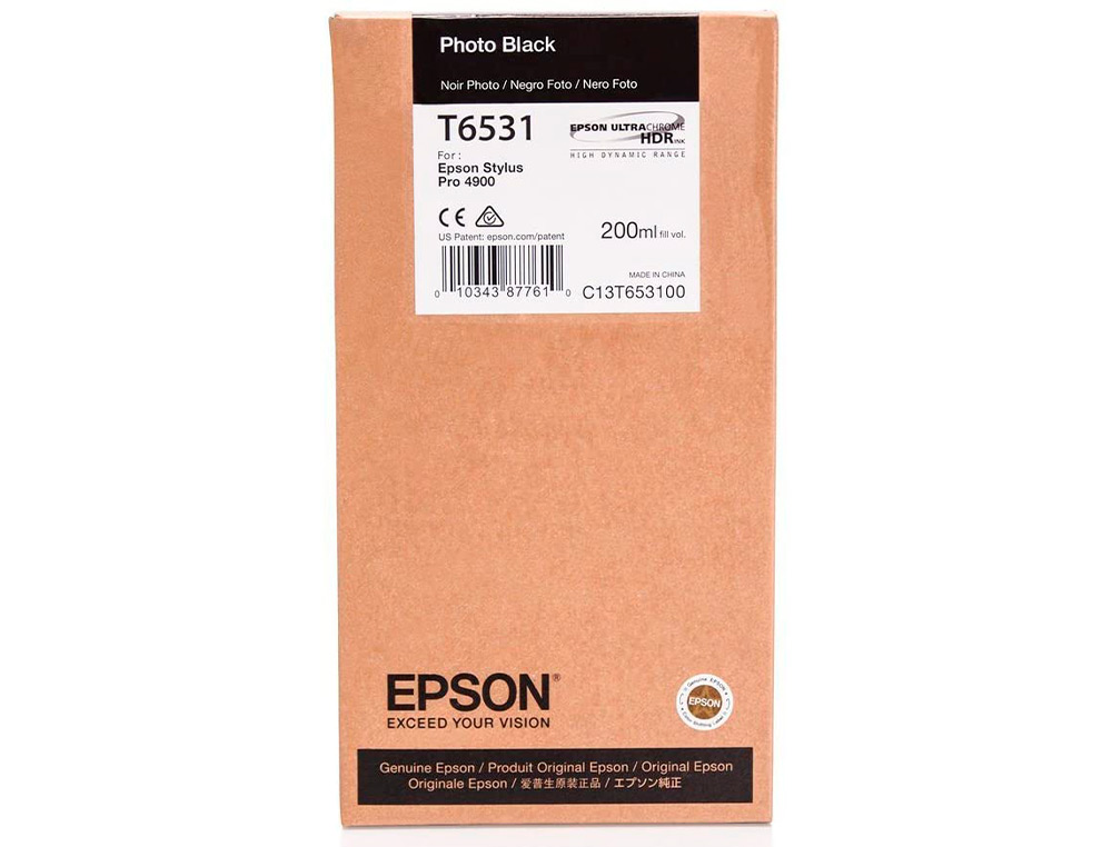 EPSON - Ink-jet gf stylus pro-4900 negro foto 200 ml (Ref. C13T653100)