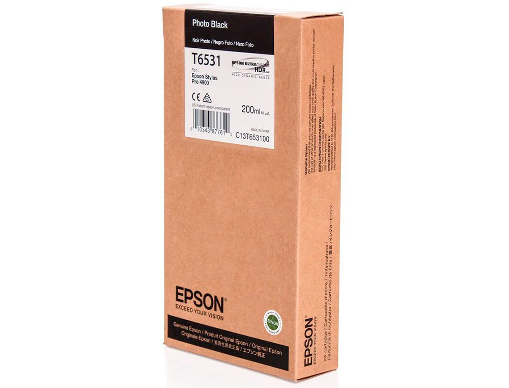 EPSON - Ink-jet gf stylus pro-4900 negro foto 200 ml (Ref. C13T653100)