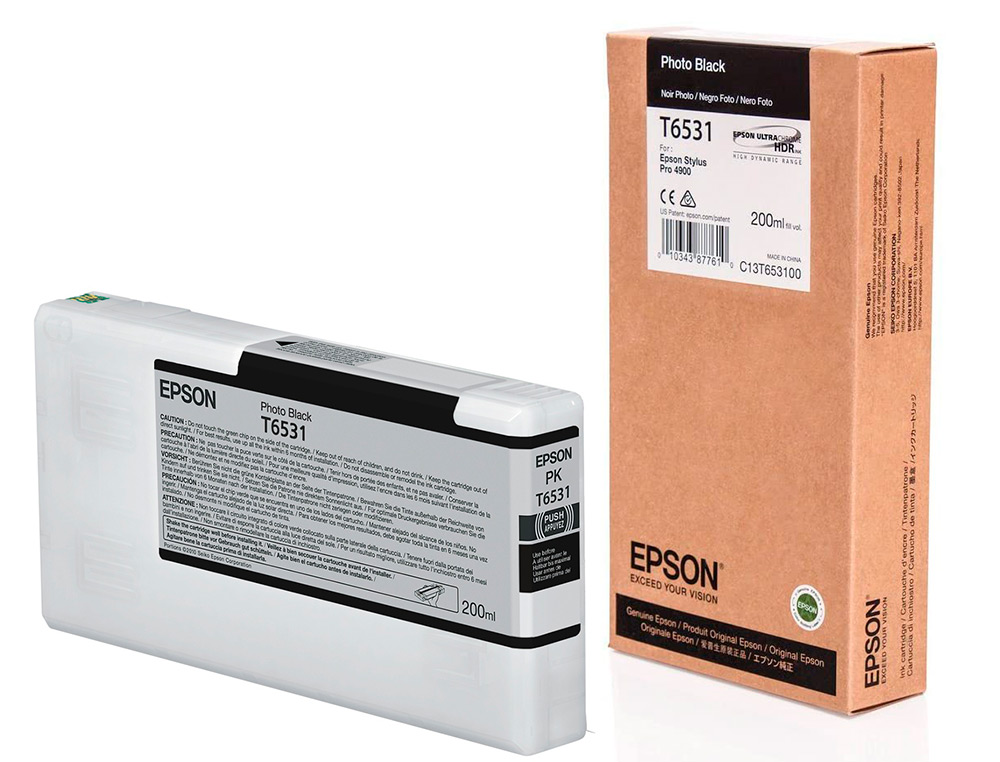 EPSON - Ink-jet gf stylus pro-4900 negro foto 200 ml (Ref. C13T653100)