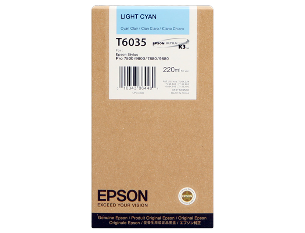 EPSON - Ink-jet gf stylus pro 7880/9880 cian claro (Ref. C13T603500)