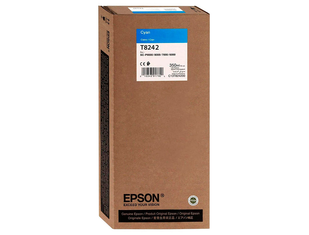 EPSON - Ink-jet gf surecolor serie sc-p cian ultrachrome hdx/hd 350ml (Ref. C13T824200)