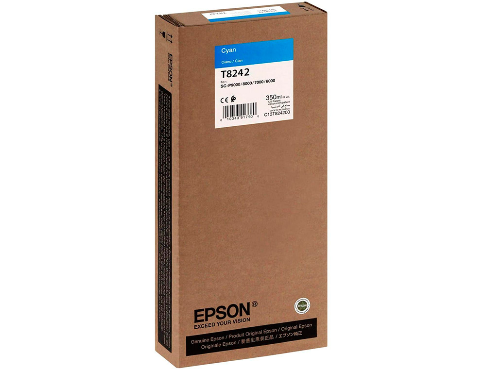EPSON - Ink-jet gf surecolor serie sc-p cian ultrachrome hdx/hd 350ml (Ref. C13T824200)