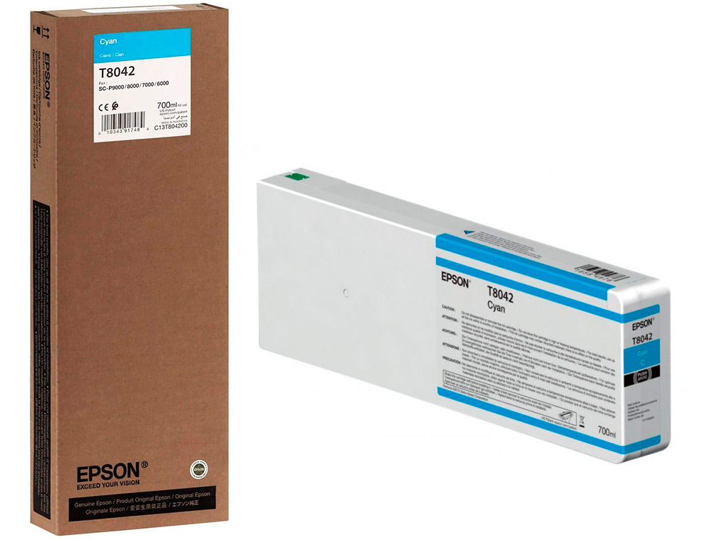 EPSON - Ink-jet gf surecolor serie sc-p cian ultrachrome hdx/hd 700ml (Ref. C13T804200)