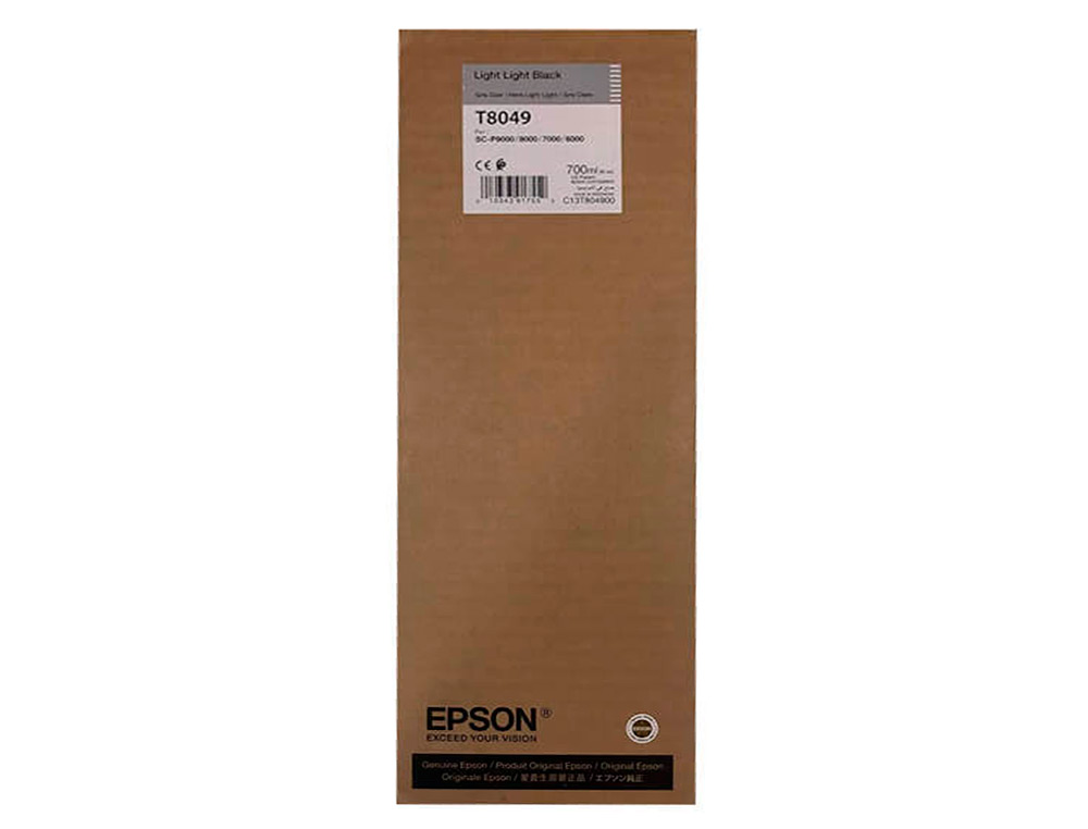 EPSON - Ink-jet gf surecolor serie sc-p gris claro ultrachrome hdx/hd 700ml (Ref. C13T804900)