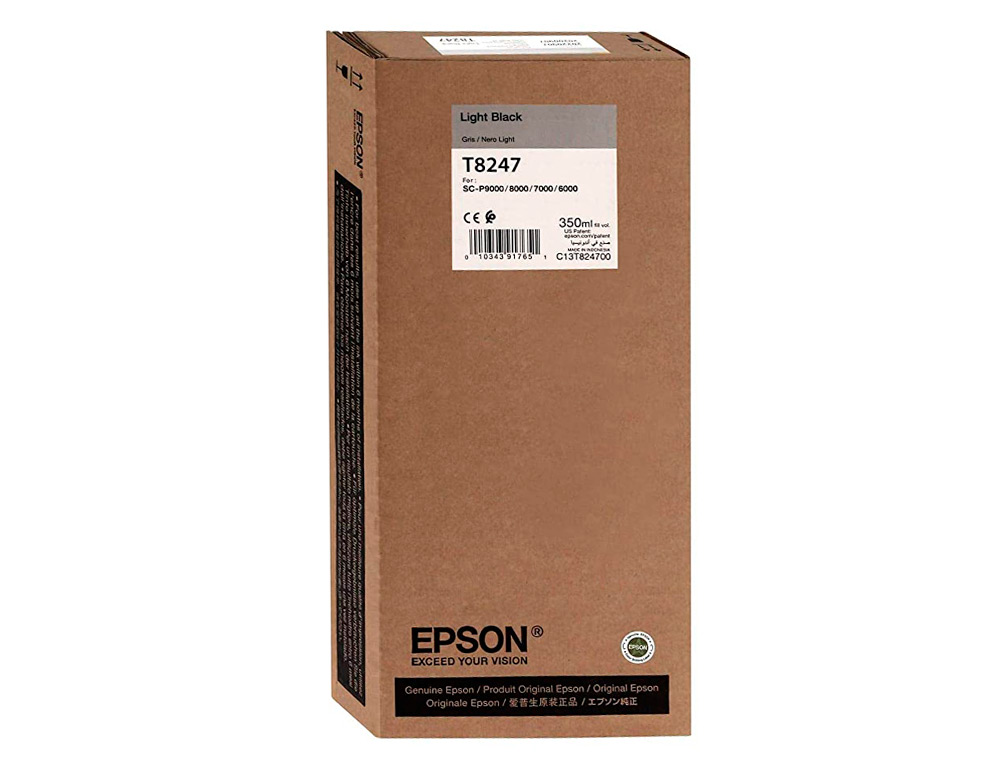 EPSON - Ink-jet gf surecolor serie sc-p gris ultrachrome hdx/hd 350ml (Ref. C13T824700)
