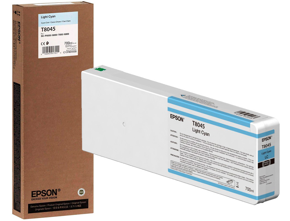 EPSON - Ink-jet gf surecolor serie sc-p light cian ultrachrome hdx/hd 700ml (Ref. C13T804500)