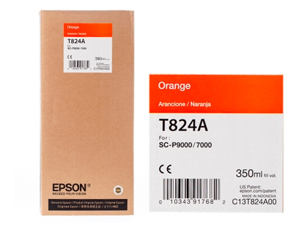 EPSON - Ink-jet gf surecolor serie sc-p naranja ultrachrome hdx/hd 350ml (Ref. C13T824A00)